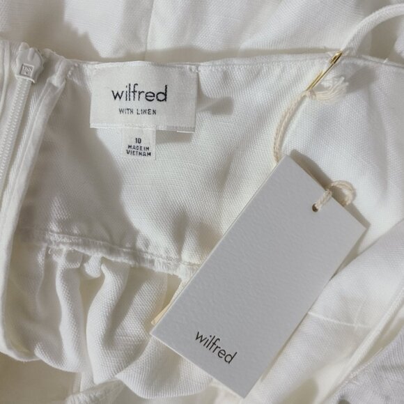 Aritzia Wilfred Hymne Linen Lyocell Criss Cross Back Midi Dress Womens Sz 10 - Picture 14 of 16